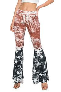 T-Party Soft Flare Pants Cherry Blossom Print - Black