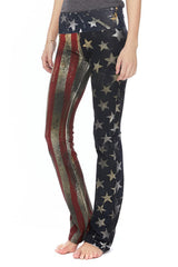 T-Party Patriotic American Flag Yoga Pants