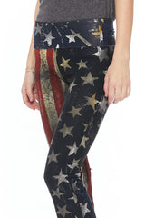 T-Party Patriotic American Flag Yoga Pants