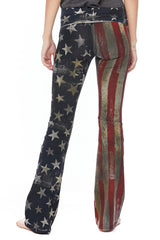 T-Party Patriotic American Flag Yoga Pants